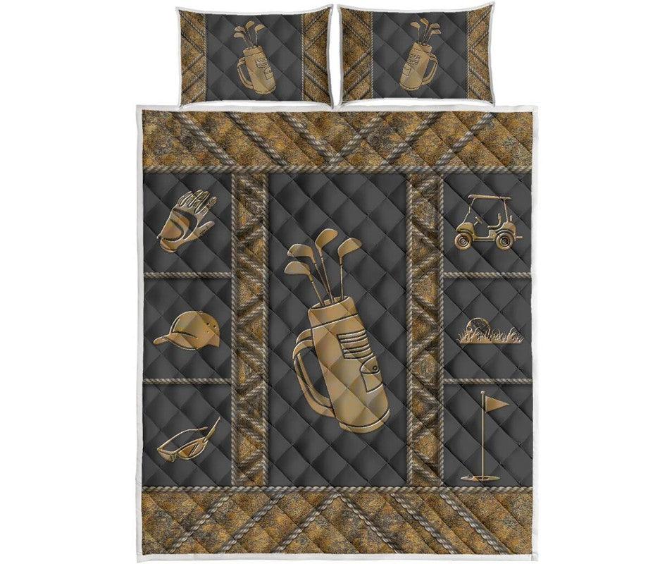 Golf 3-pc Quilt Bedding Set & Pillow Covers