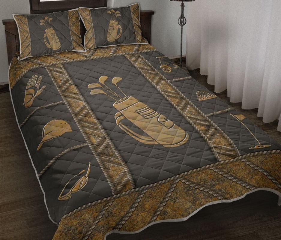 Golf 3-pc Quilt Bedding Set & Pillow Covers