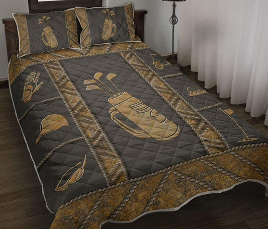 Golf 3-pc Quilt Bedding Set & Pillow Covers