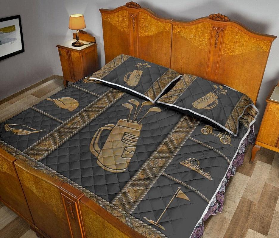 Golf 3-pc Quilt Bedding Set & Pillow Covers