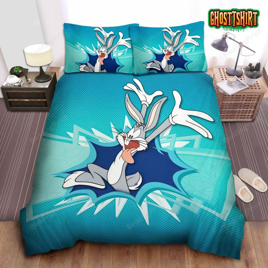 Bugs Bunny Breaking The Cartoon Wall Bed Sheets Spread Duvet Cover Bedding Set