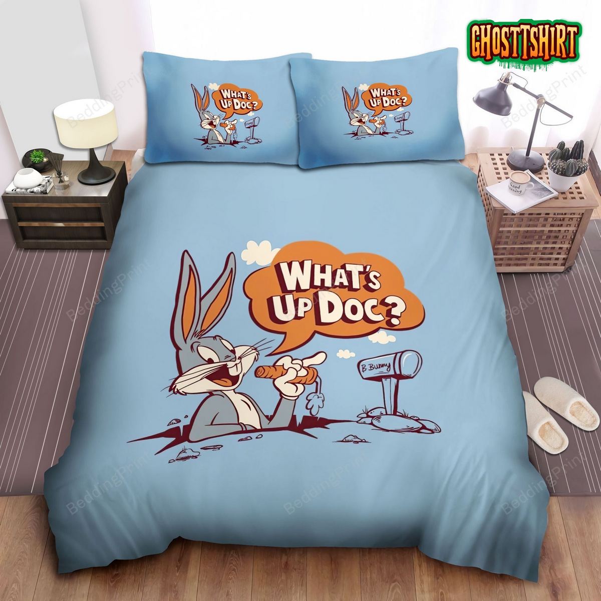 Bugs Bunny What's Up Doc Bed Sheets Duvet Cover Bedding Set