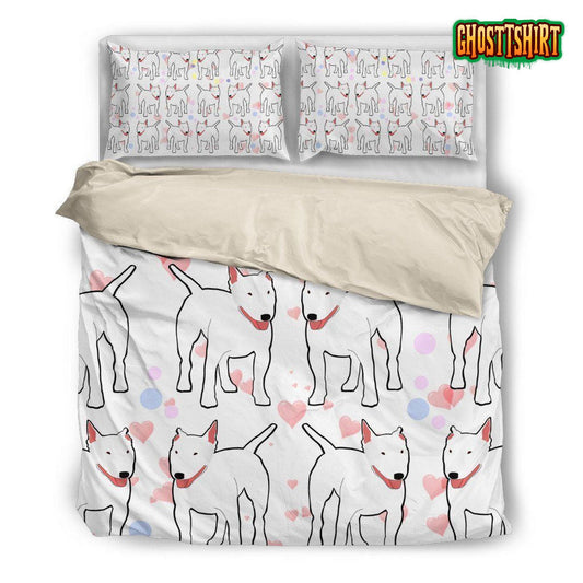 Bull Terrier Bed Sheets Duvet Cover Bedding Set