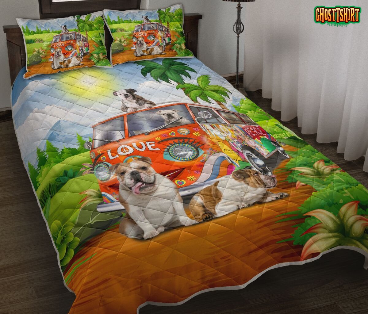 Bulldog Hippie Bedding Set