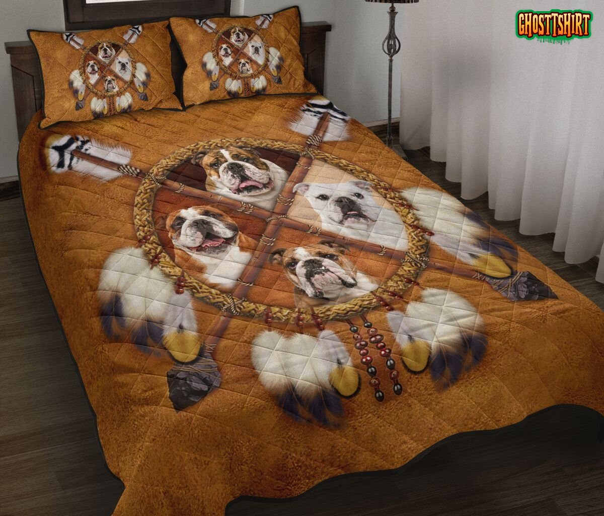Bulldog Native American Bedding Set