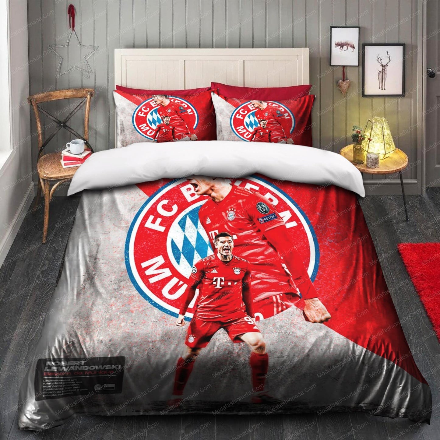 Bayern Munich Bundesliga Lewandowski 92 Bedding Set