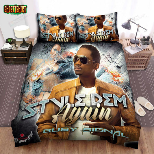 Busy Signal Style Dem Again Album Music Bed Sheets Spread Comforter Duvet Cover Bedding Set