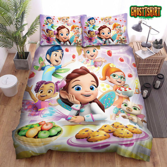 Butterbean's Cafe Let's Get Cooking Bed Sheets Spread Duvet Cover Bedding Set
