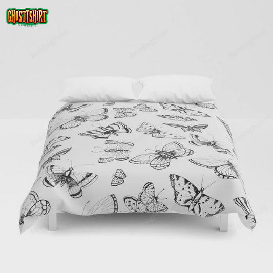 Butterflies And Moths Bed Sheets Duvet Cover Bedding Set
