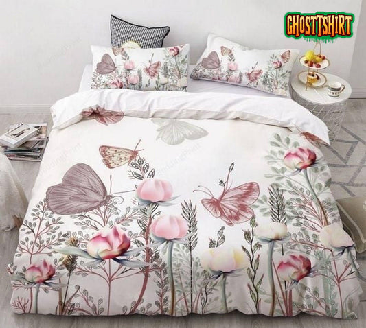 Butterflies Bed Sheets Duvet Cover Bedding Set