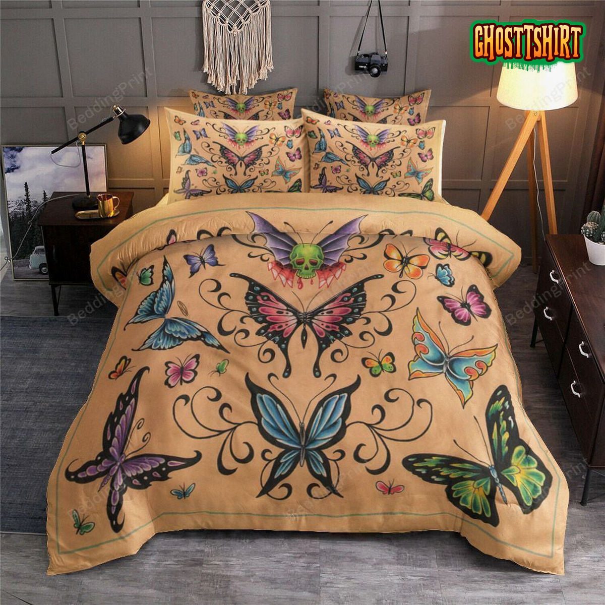 Butterfly Bed Sheets Duvet Cover Bedding Set