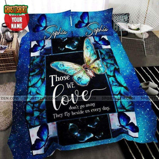 Butterfly Those We Love Custom Name Duvet Cover Bedding Set