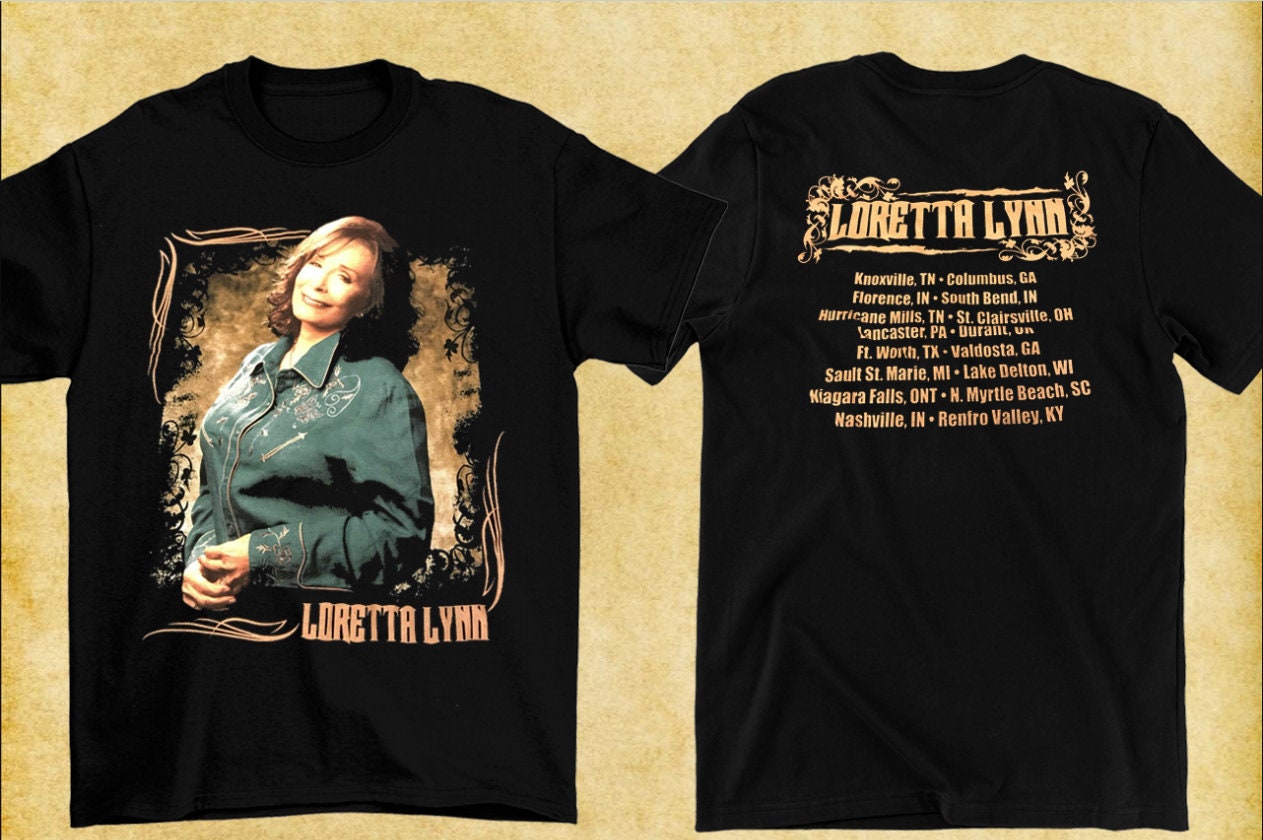 Vintage In American Tour Loretta Lynn Double sided tshirt