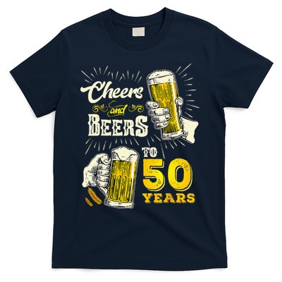 Cheers And Beers To 50 Years Old Beer 50th Birthday Beer T-Shirt