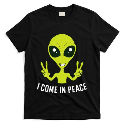 Cute Alien I Come In Peace Space Rave EDM Music Alien T-Shirt