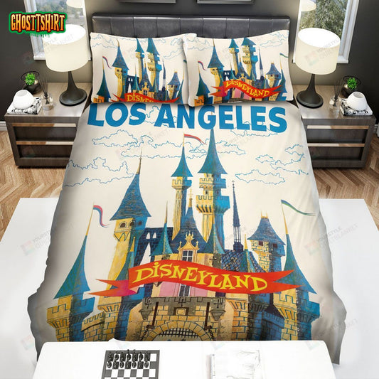 California Los Angeles Disneyland Bed Sheets Spread Comforter Duvet Cover Bedding Set