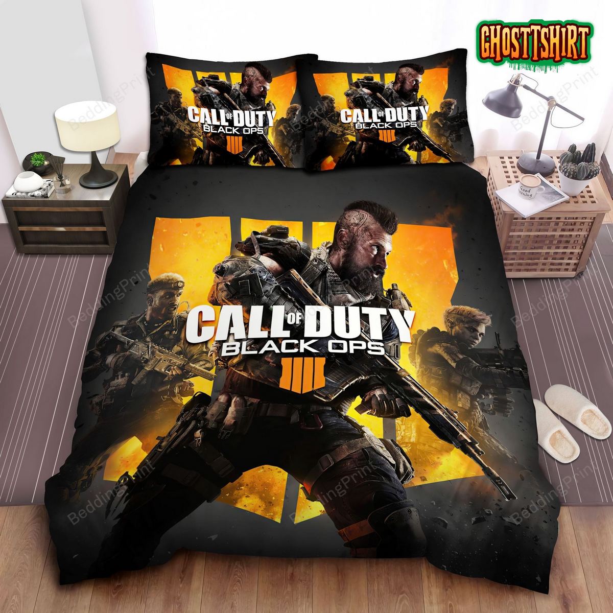 Call Of Duty Black Ops 4 Bed Sheets Duvet Cover Bedding Set