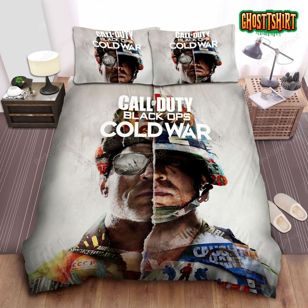 Call Of Duty Cold War Two Sides Bed Sheets Duvet Cover Bedding Set