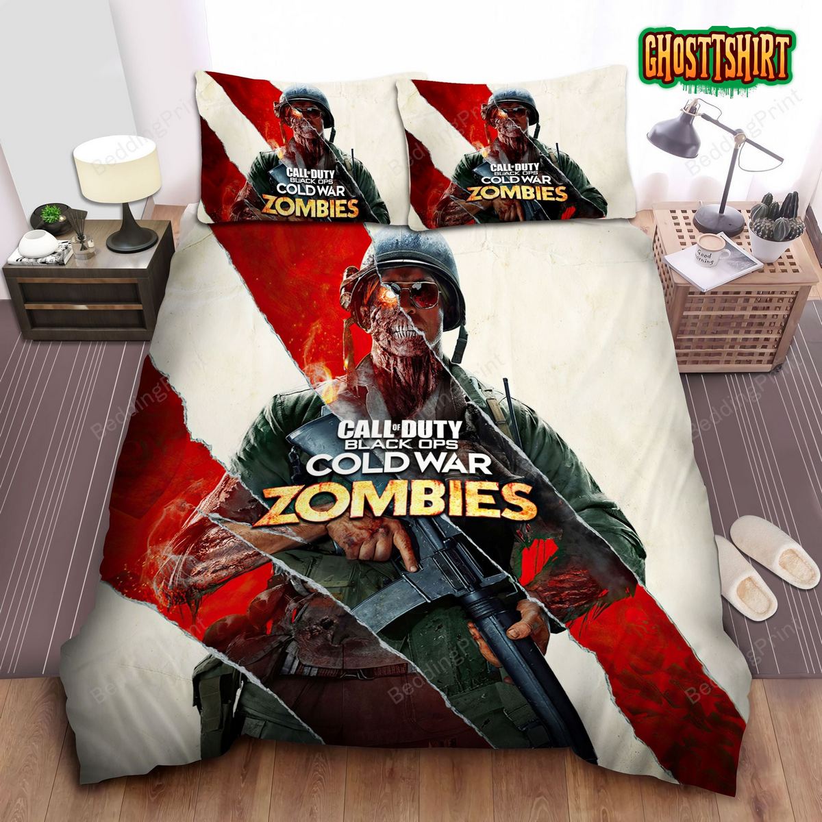 Call Of Duty, Cold War Zombies Bed Sheets Duvet Cover Bedding Set