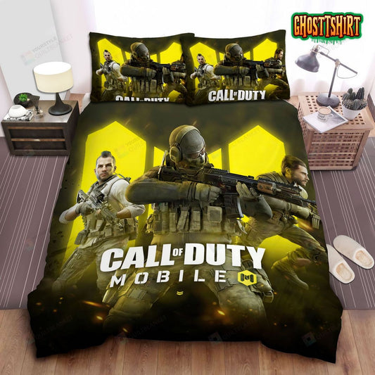 Call Of Duty, Skull Mask Mobile Game Bed Sheets Duvet Cover Bedding Set