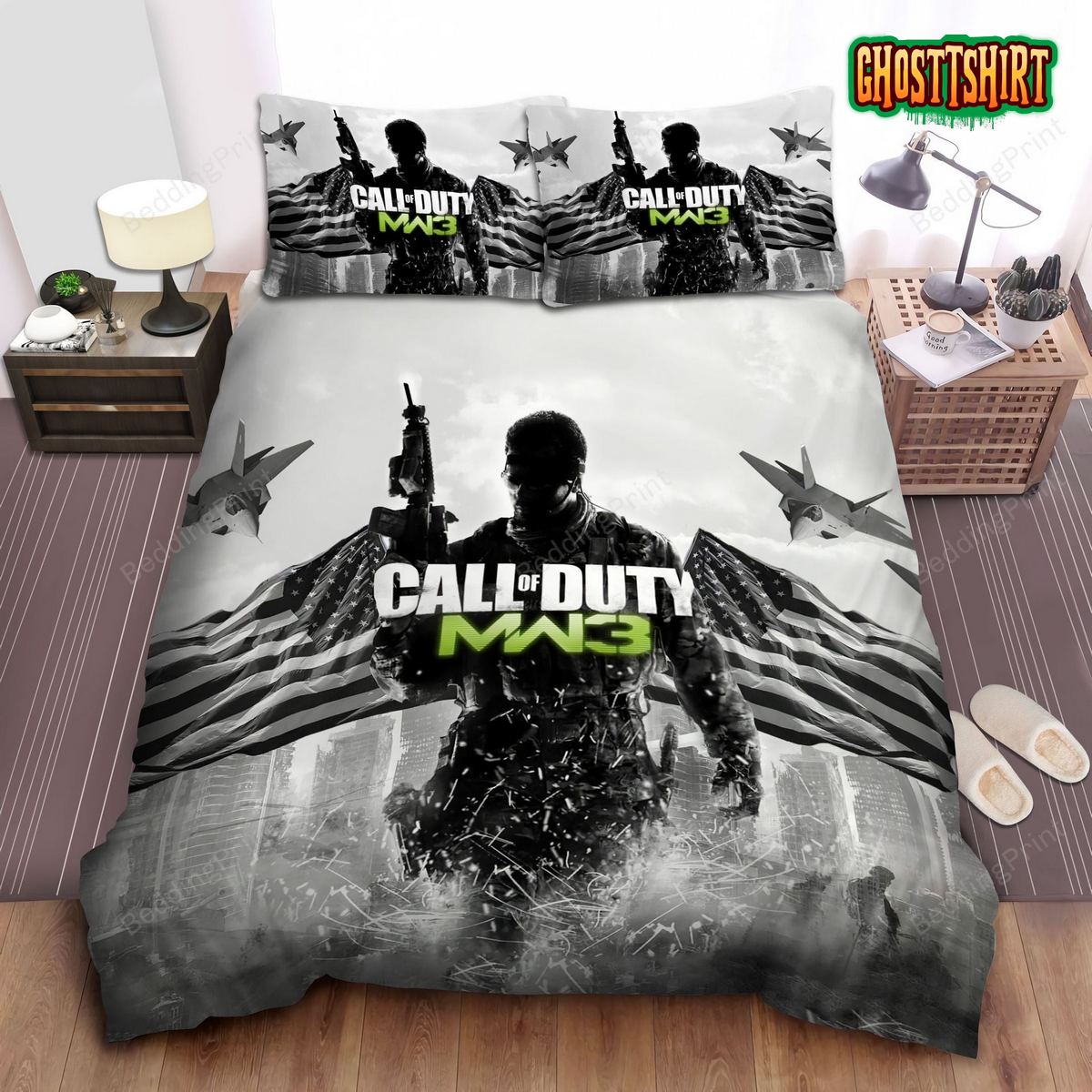 Call Of Duty, Wallpaper Of The 8th Bed Sheets Duvet Cover Bedding Set