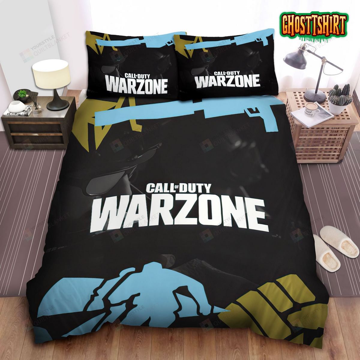 Call Of Duty, Warzone Silencer For Guns Firebreak Bed Sheets Duvet Cover Bedding Set