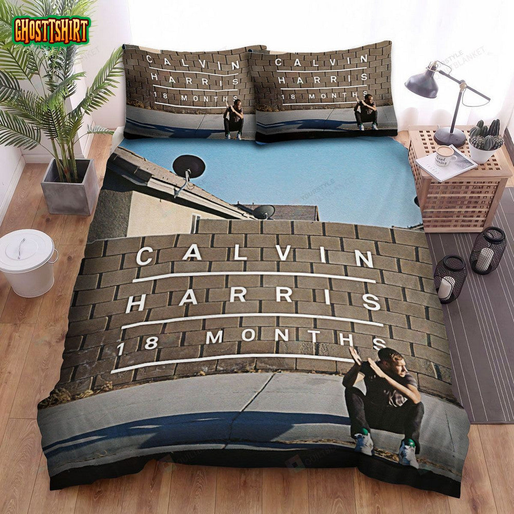 Calvin Harris 18th Months Album Bed Sheets Spread Comforter Duvet Cover Bedding Set