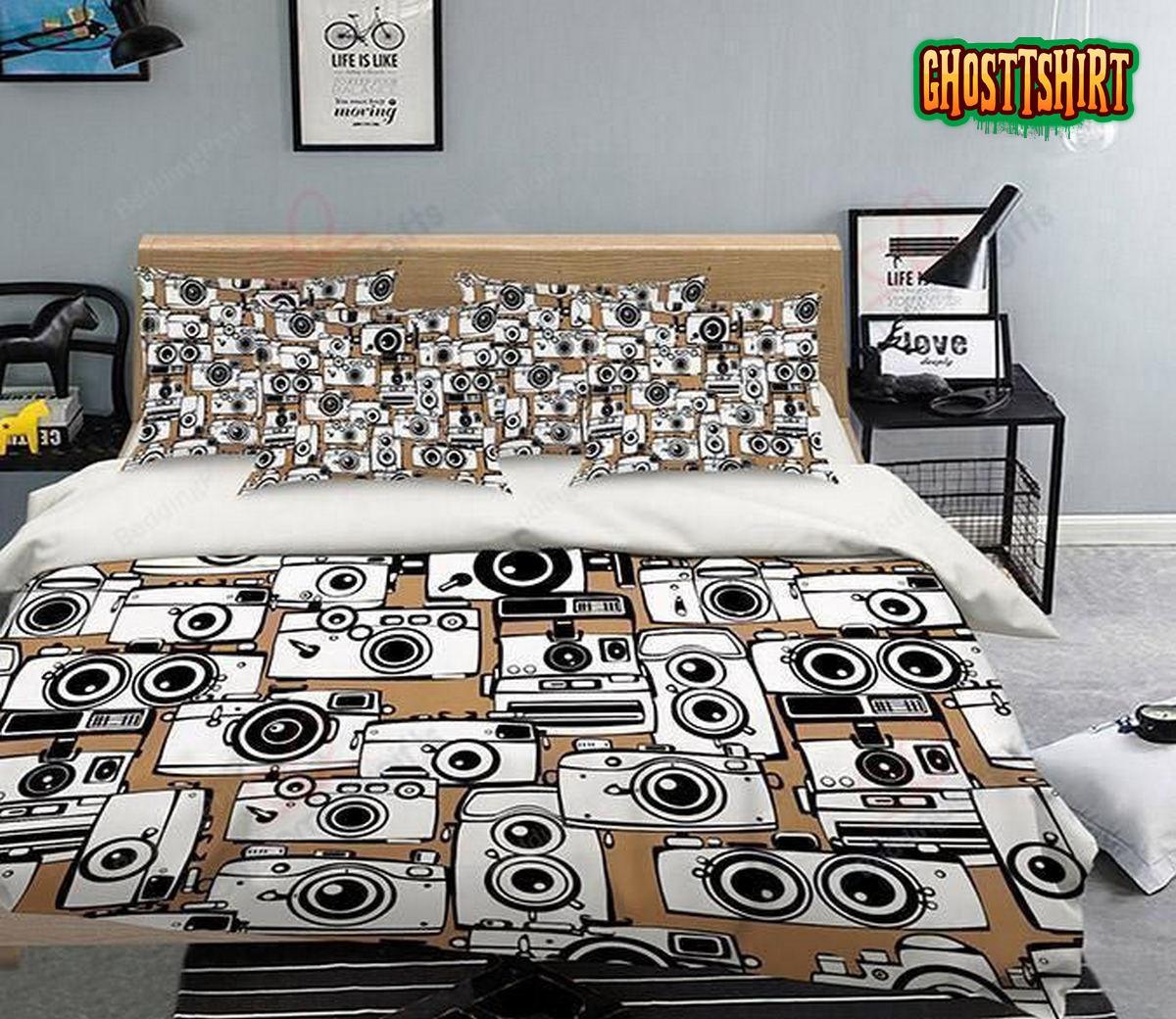 Camera Pattern Bedding Set