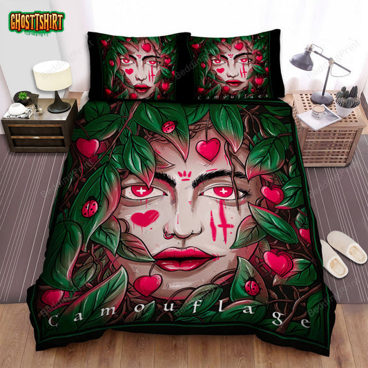 Camouflage Band Art Face Bed Sheets Duvet Cover Bedding Set