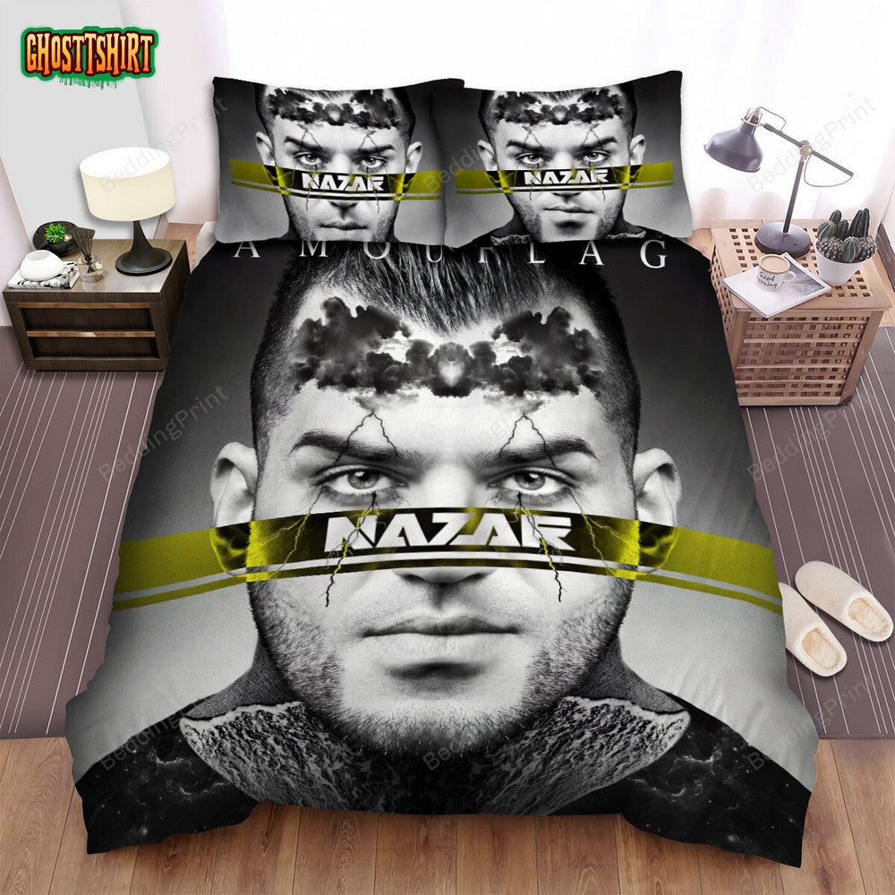 Camouflage Band Nazar Bed Sheets Duvet Cover Bedding Set