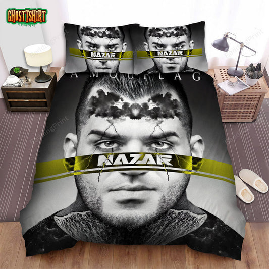 Camouflage Band Nazar Bed Sheets Duvet Cover Bedding Set