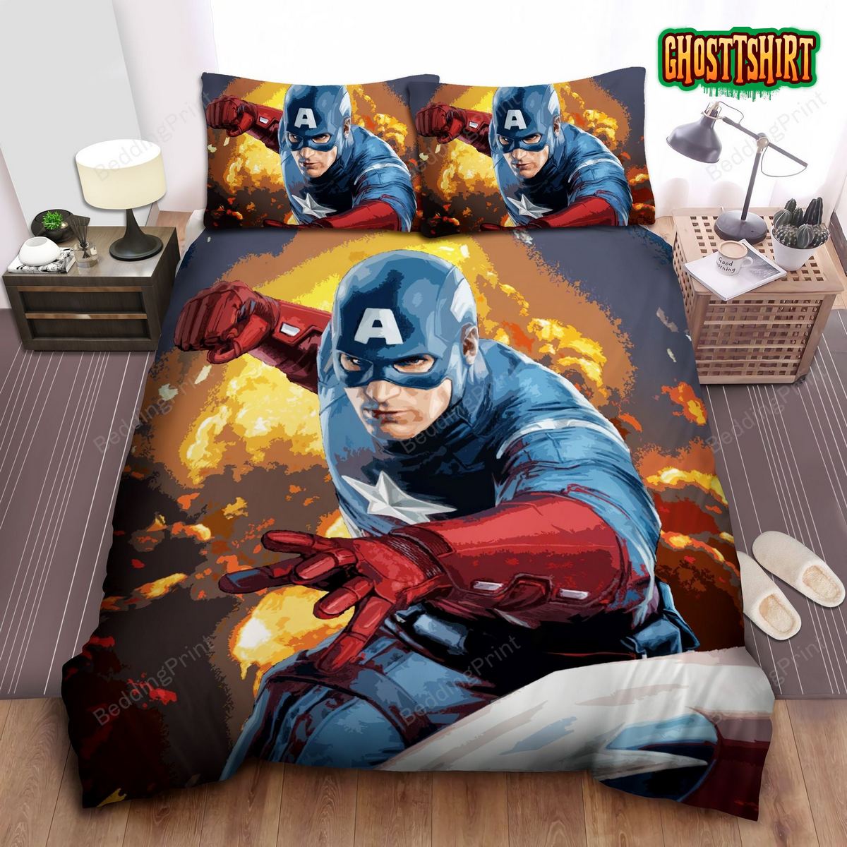 Captain America Bed Sheets Duvet Cover Bedding Set