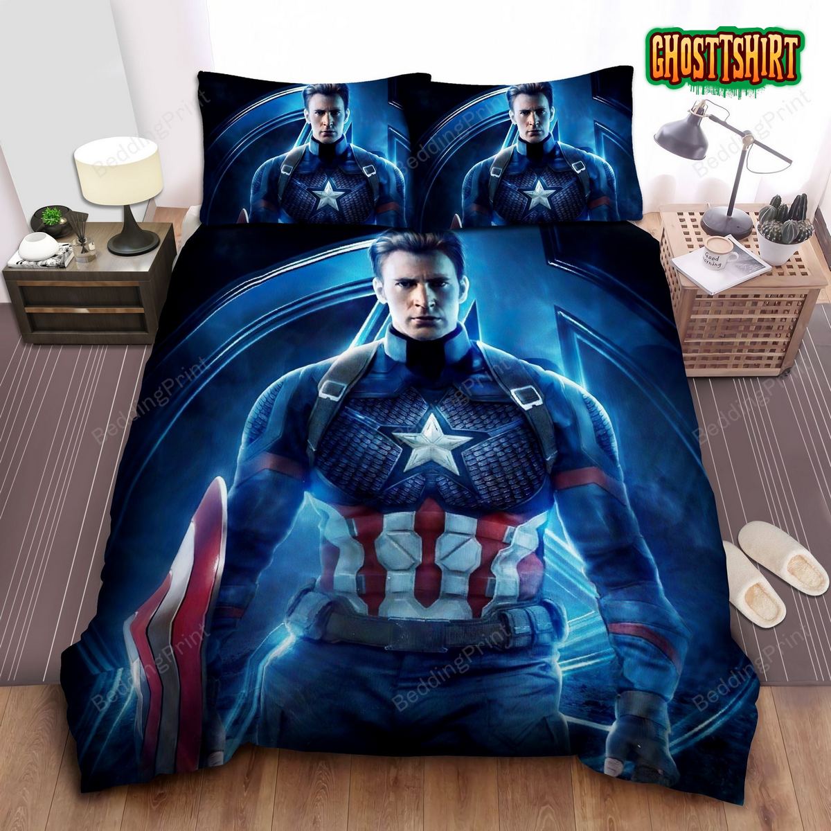 Captain America Endgame Bed Sheets Duvet Cover Bedding Set