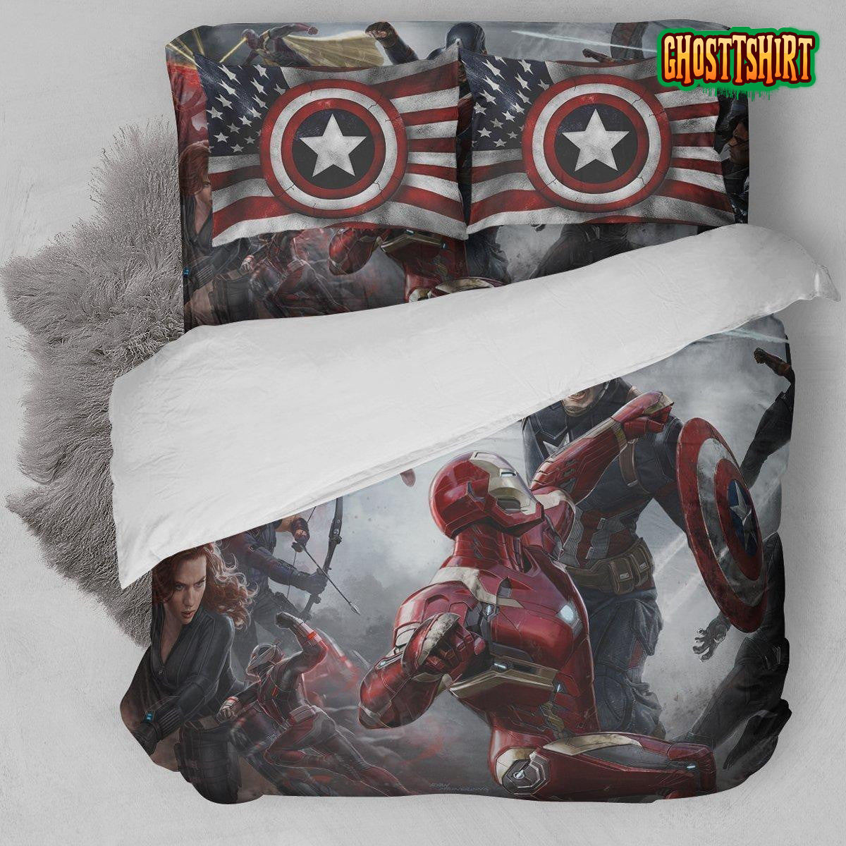 Captain America Fighting Bedding Set