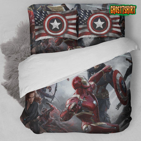 Captain America Fighting Bedding Set