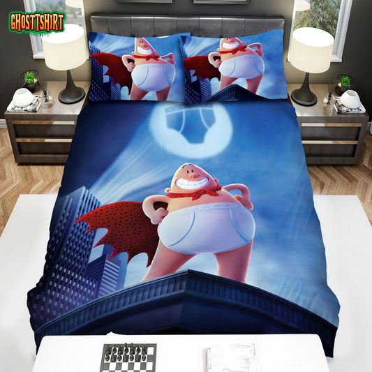 Captain Underpants Hold On To Your Pants Poster Bed Sheets Spread Duvet Cover Bedding Set