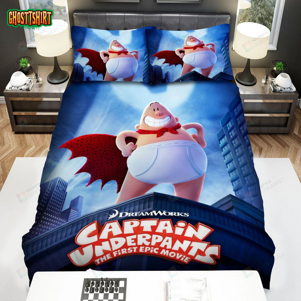 Captain Underpants Movie Bed Sheets Spread Comforter Duvet Cover Bedding Set