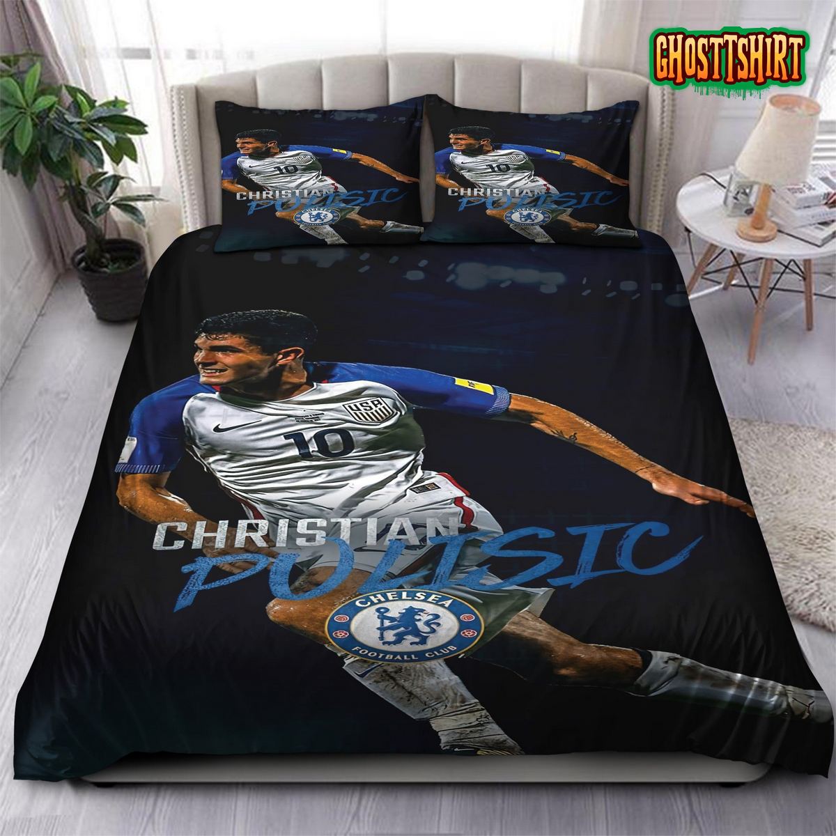 Captian USA Christian Pulisic Chelsea EPL 122 Bedding Set