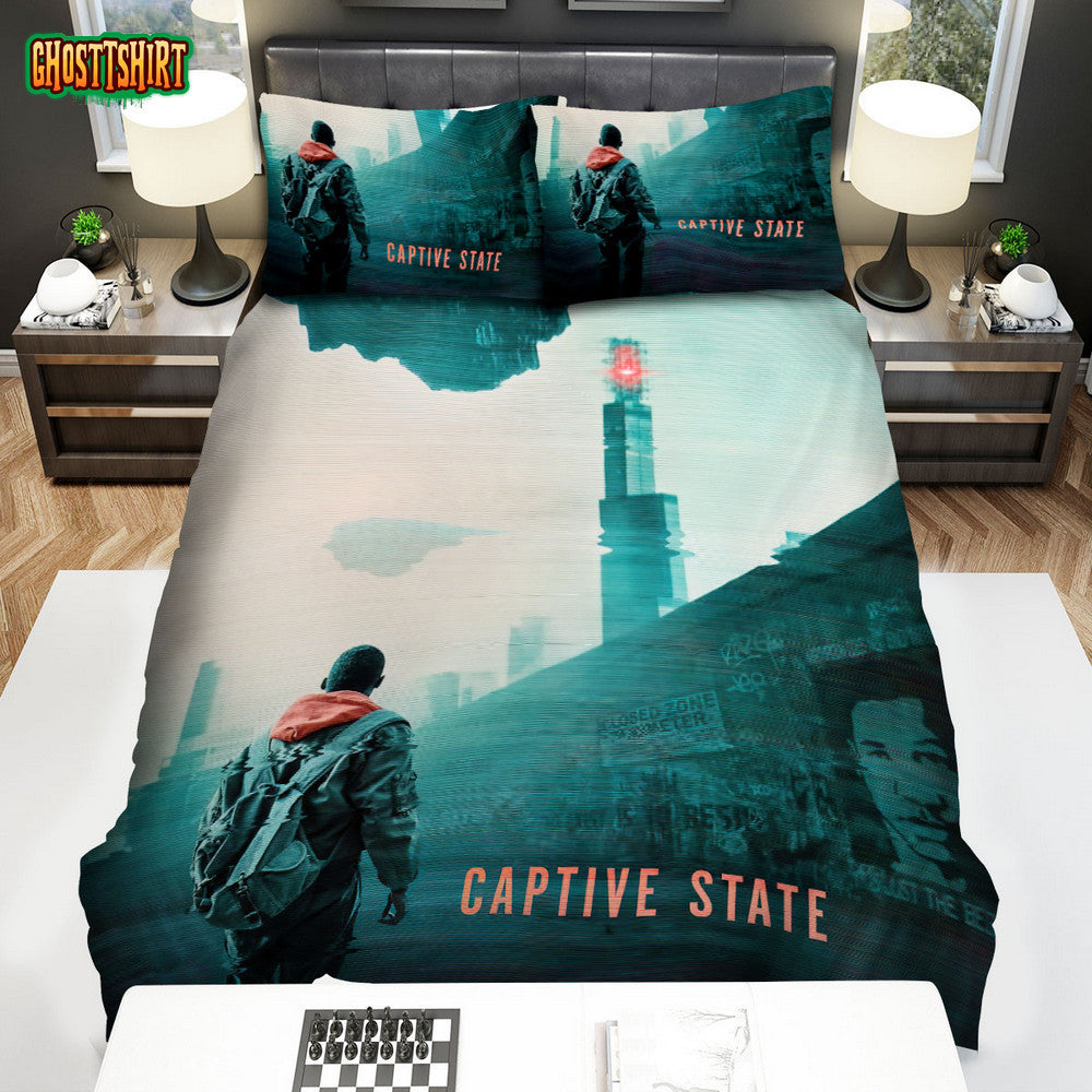 Captive State (2019) Movie Poster Fanart Bed Sheets Spread Comforter Duvet Cover Bedding Set