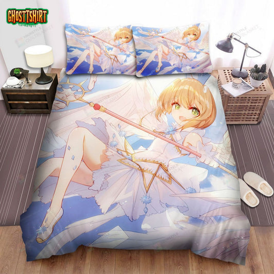 Cardcaptor Sakura Fanart Anime Manga Girl Bed Sheets Spread Comforter Duvet Cover Bedding Set