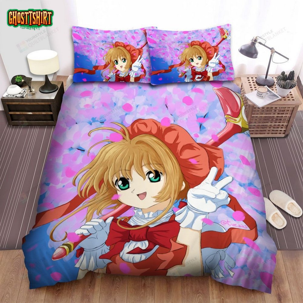 Cardcaptor Sakura Manga Anime Bed Sheets Spread Comforter Duvet Cover Bedding Set