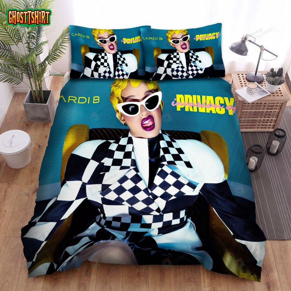 Cardi B Privacy Invasion Album Bed Sheets Spread Comforter Duvet Cover Bedding Set