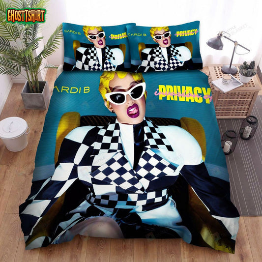 Cardi B Privacy Invasion Album Bed Sheets Spread Comforter Duvet Cover Bedding Set