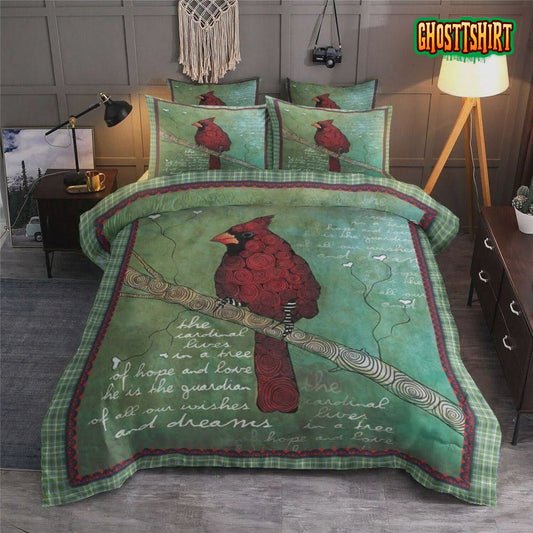 Cardinal On The Tree Bed Sheets Duvet Cover Bedding Set