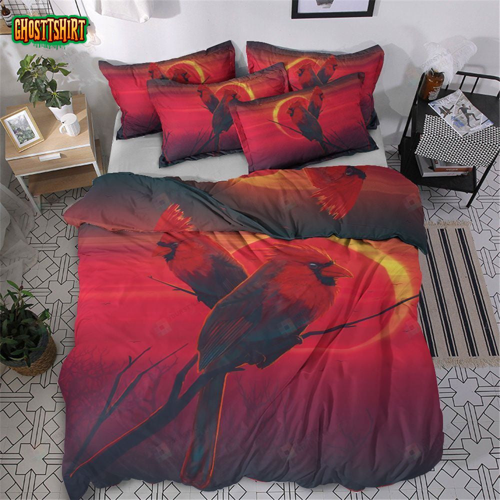 Cardinals Cotton Bed Sheets Spread Comforter Duvet Cover Bedding Set