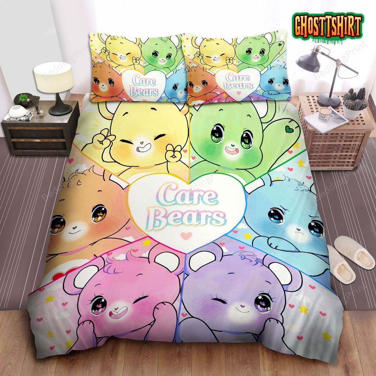 Care Bears Bed Sheets Duvet Cover Bedding Set