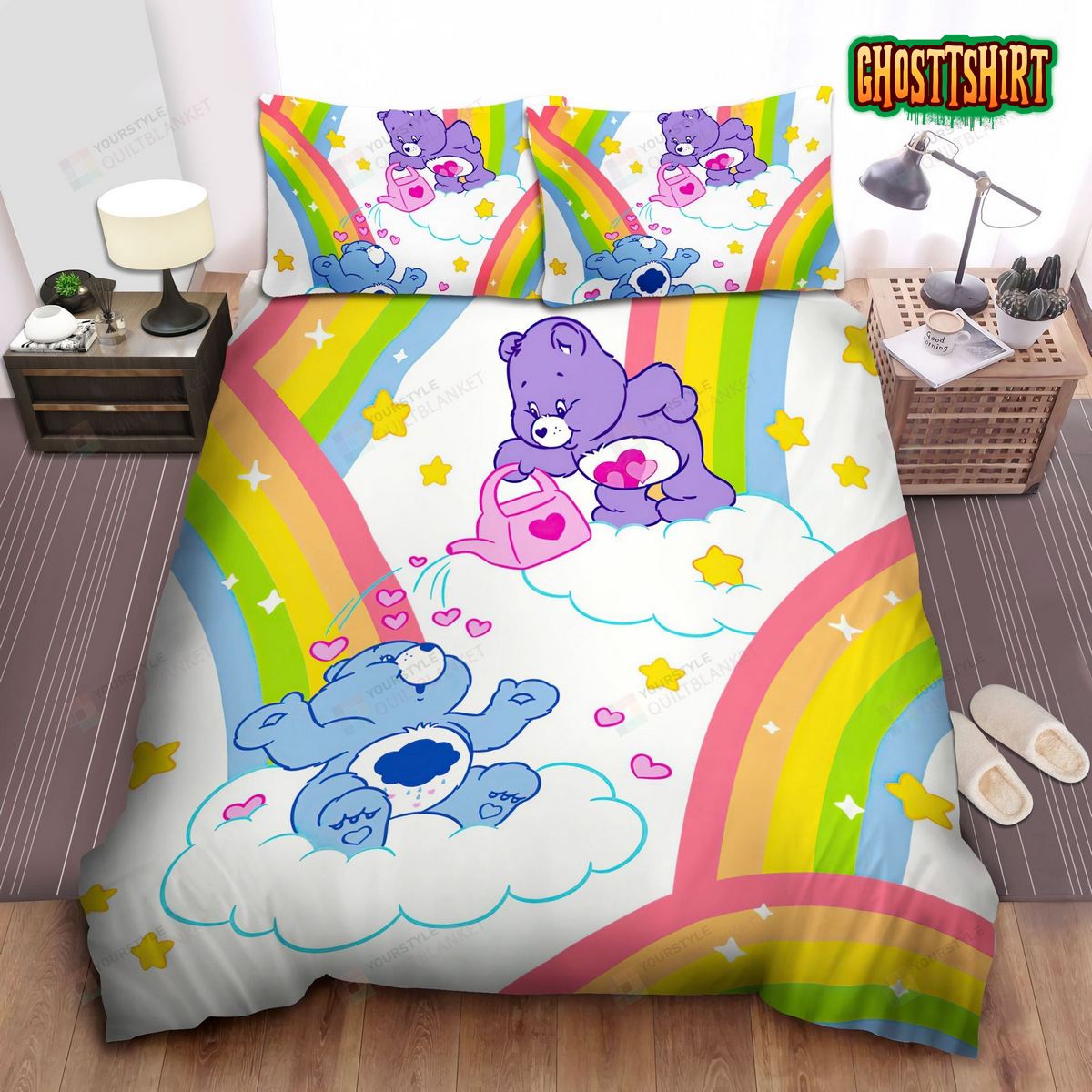 Care Bears Grumpy Bear & Daydream Bear Bed Sheets Duvet Cover Bedding Set