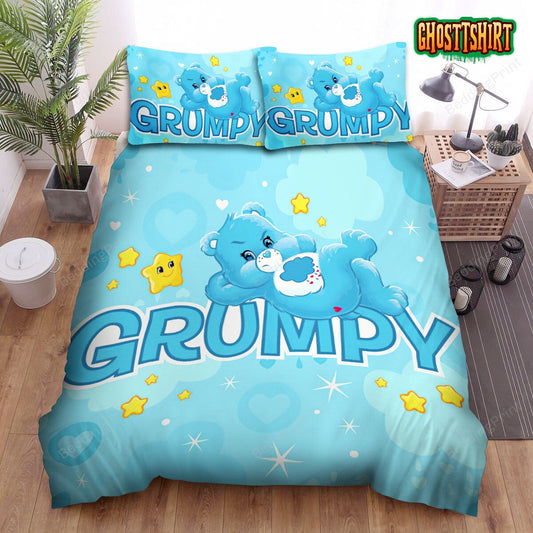 Care Beers Grumpy Bear & Stars Bed Sheets Duvet Cover Bedding Set