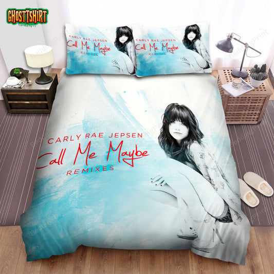 Carly Rae Jepsen Call Me Maybe Remixes Album Cover Bed Sheets Duvet Cover Bedding Set