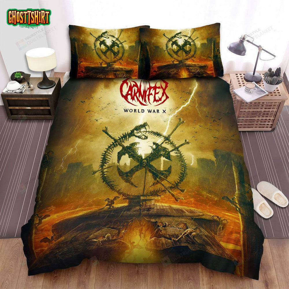 Carnifex Music World War X Album Cover Bed Sheets Spread Comforter Duvet Cover Bedding Set